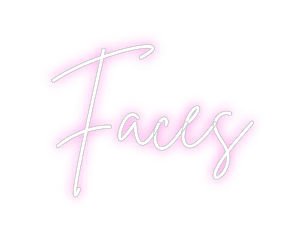 Custom Neon Sign Online Editor Faces
