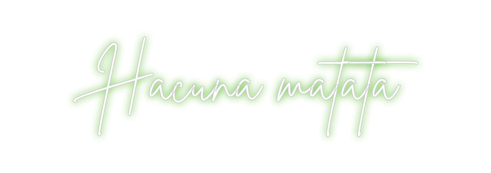 Custom Neon Sign Online Editor Hacuna matata