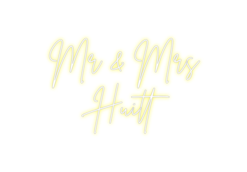 Custom Neon Sign Online Editor Mr & Mrs 
Hu...