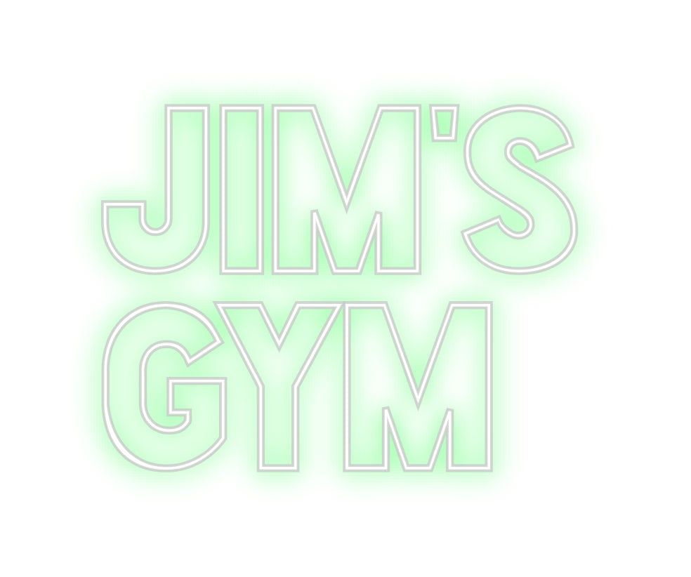 Custom Back Lit Neon Sign Online Editor JIM’S
GYM