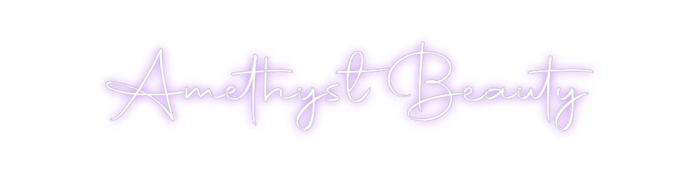 Custom Neon Sign Online Editor Amethyst Beauty