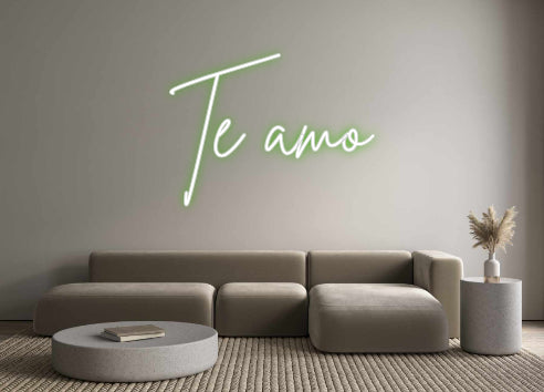Custom Neon Sign Online Editor Te amo