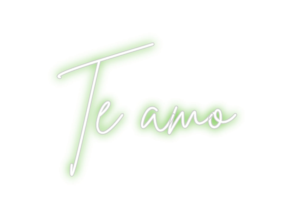 Custom Neon Sign Online Editor Te amo