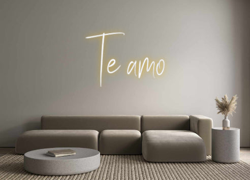 Custom Back Lit Neon Sign Online Editor Te amo