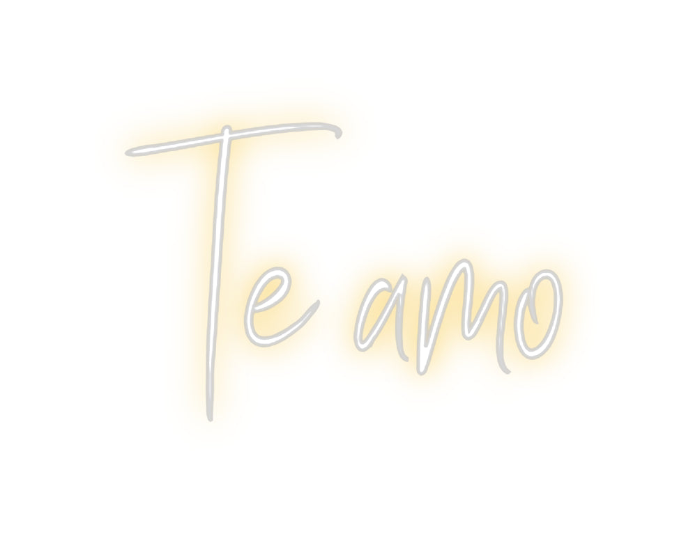 Custom Back Lit Neon Sign Online Editor Te amo