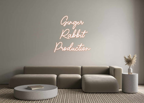 Custom Neon Sign Online Editor Ginger 
Rabb...