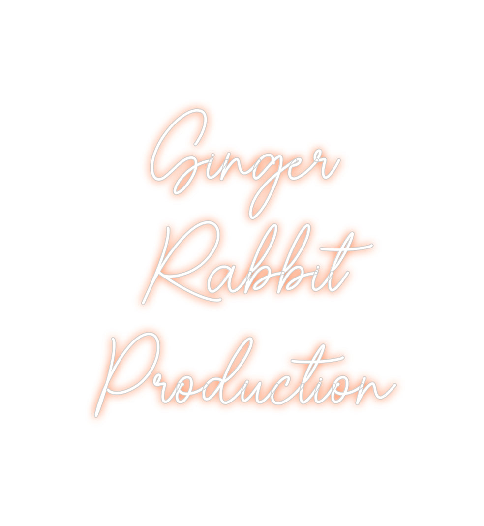 Custom Neon Sign Online Editor Ginger 
Rabb...