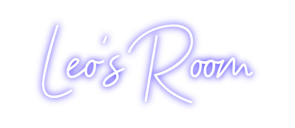 Custom Neon Sign Online Editor Leo's Room