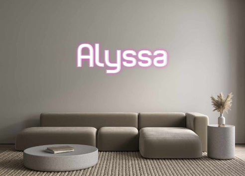 Custom Neon Sign Online Editor Alyssa