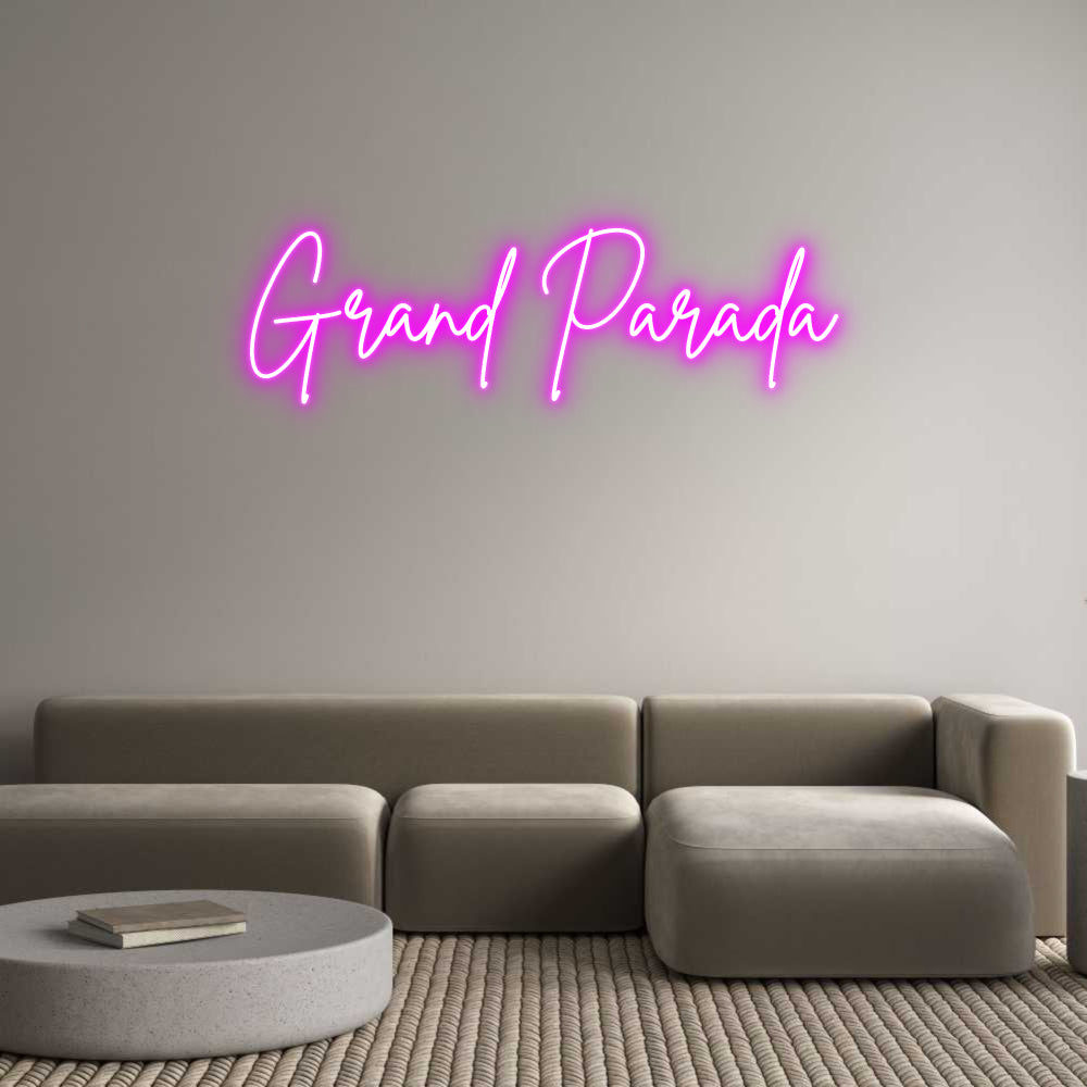 Custom Back Lit Neon Sign Online Editor Grand Parada