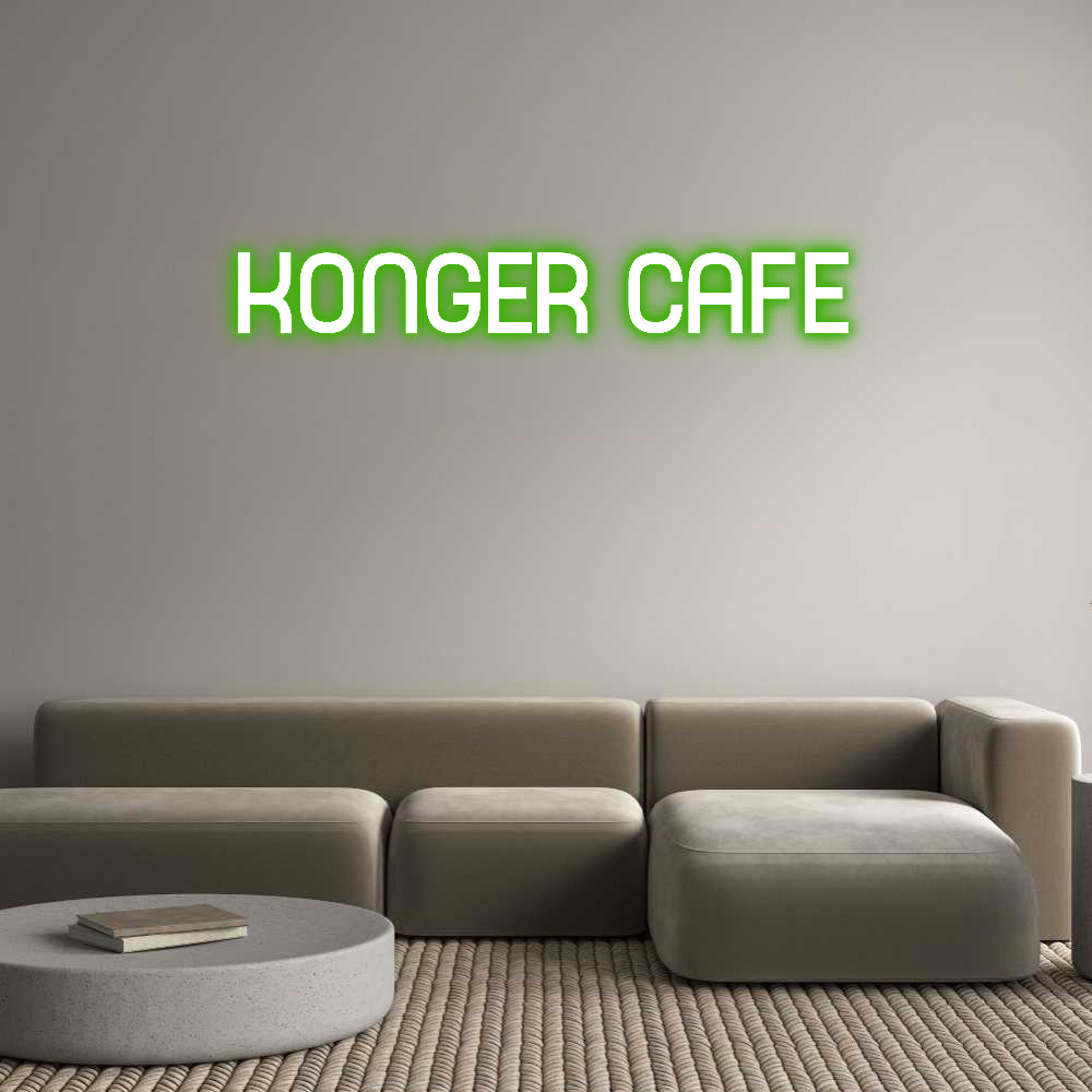 Custom Neon Sign Online Editor KONGER CAFE
