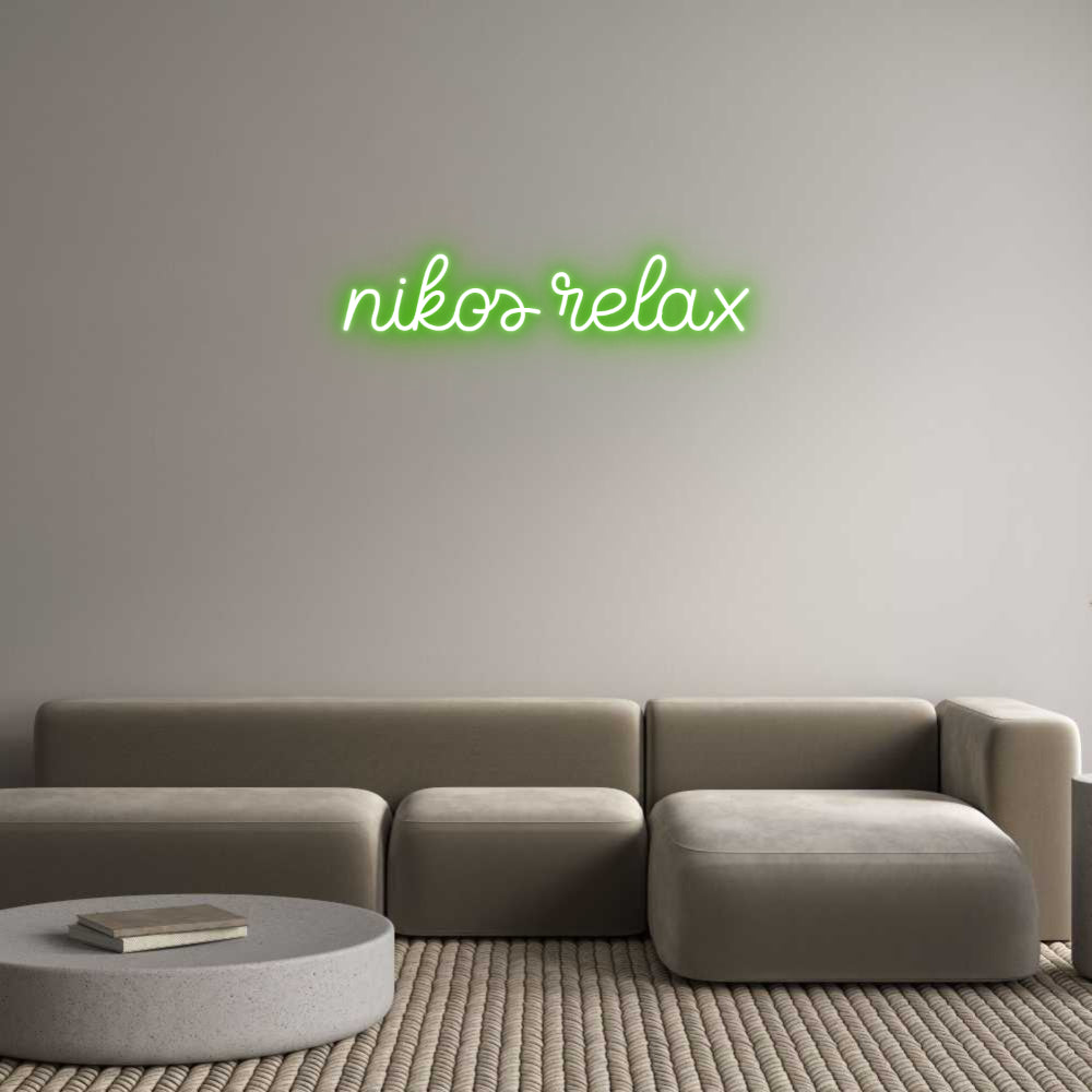 Custom Neon Sign Online Editor nikos relax