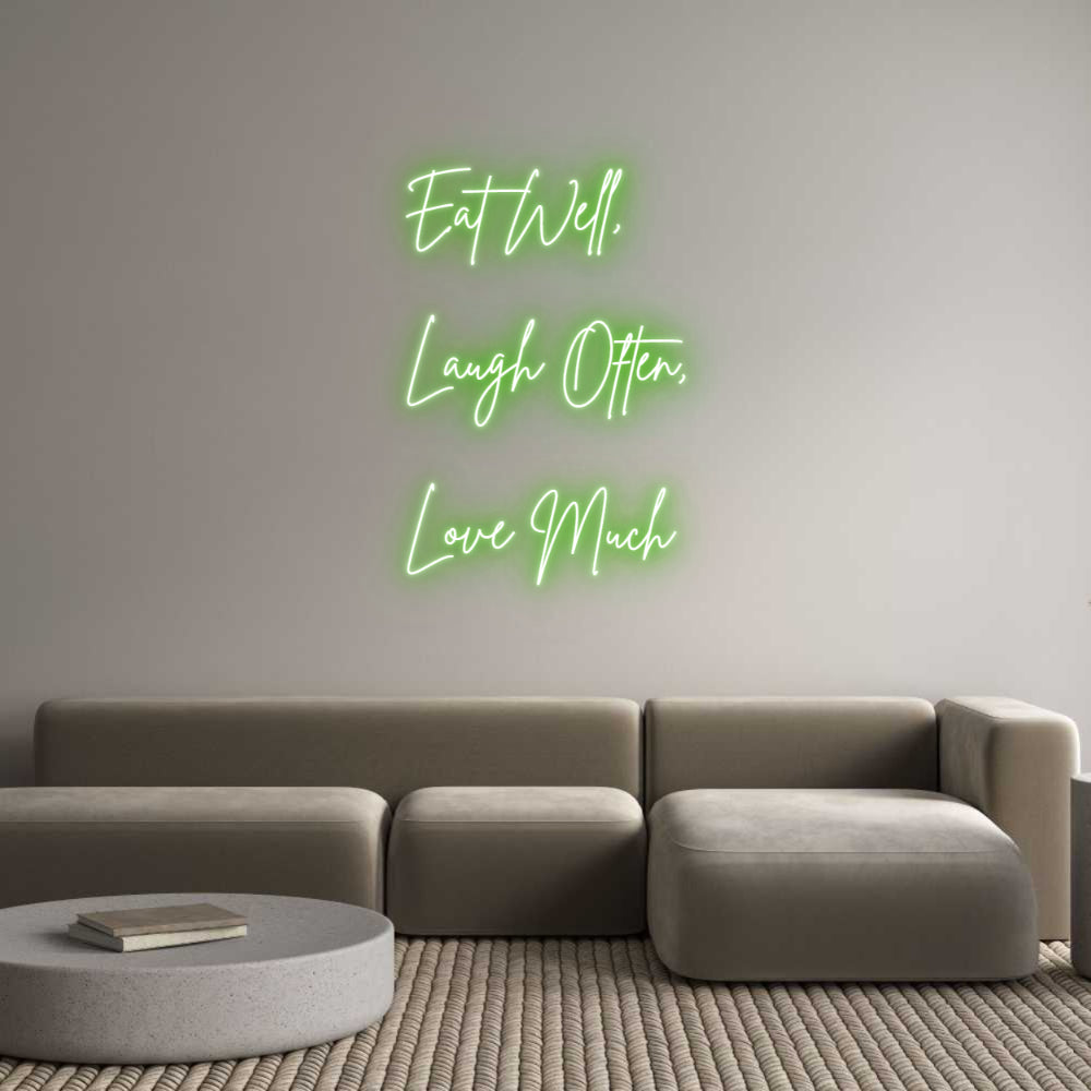 Custom Neon Sign Online Editor Eat Well,
La...