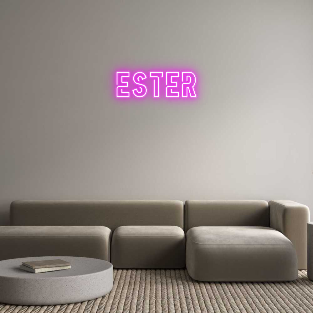 Custom Back Lit Neon Sign Online Editor ester