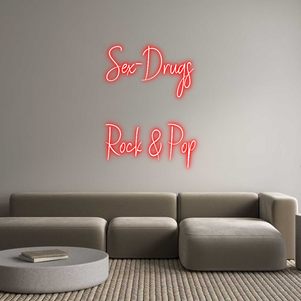 Custom Back Lit Neon Sign Online Editor Sex-Drugs
Ro...