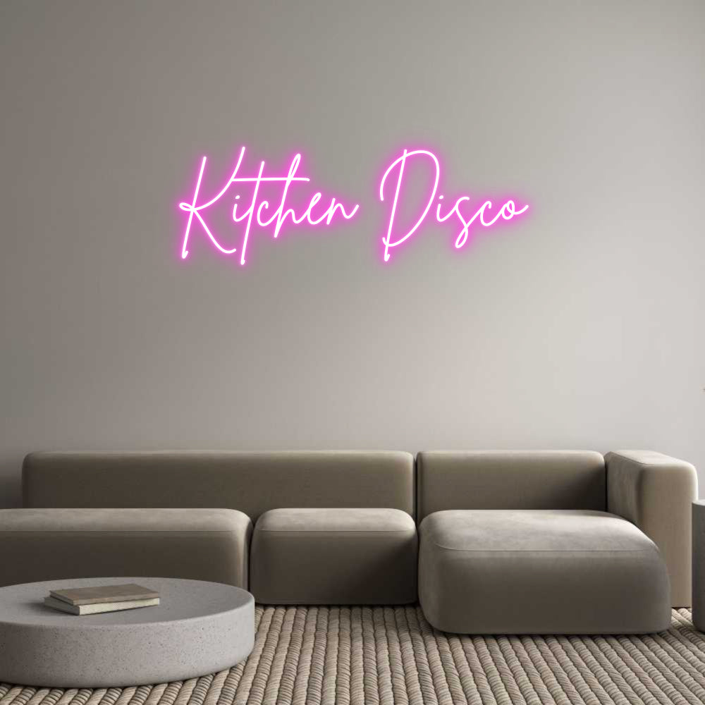 Custom Neon Sign Online Editor Kitchen Disco