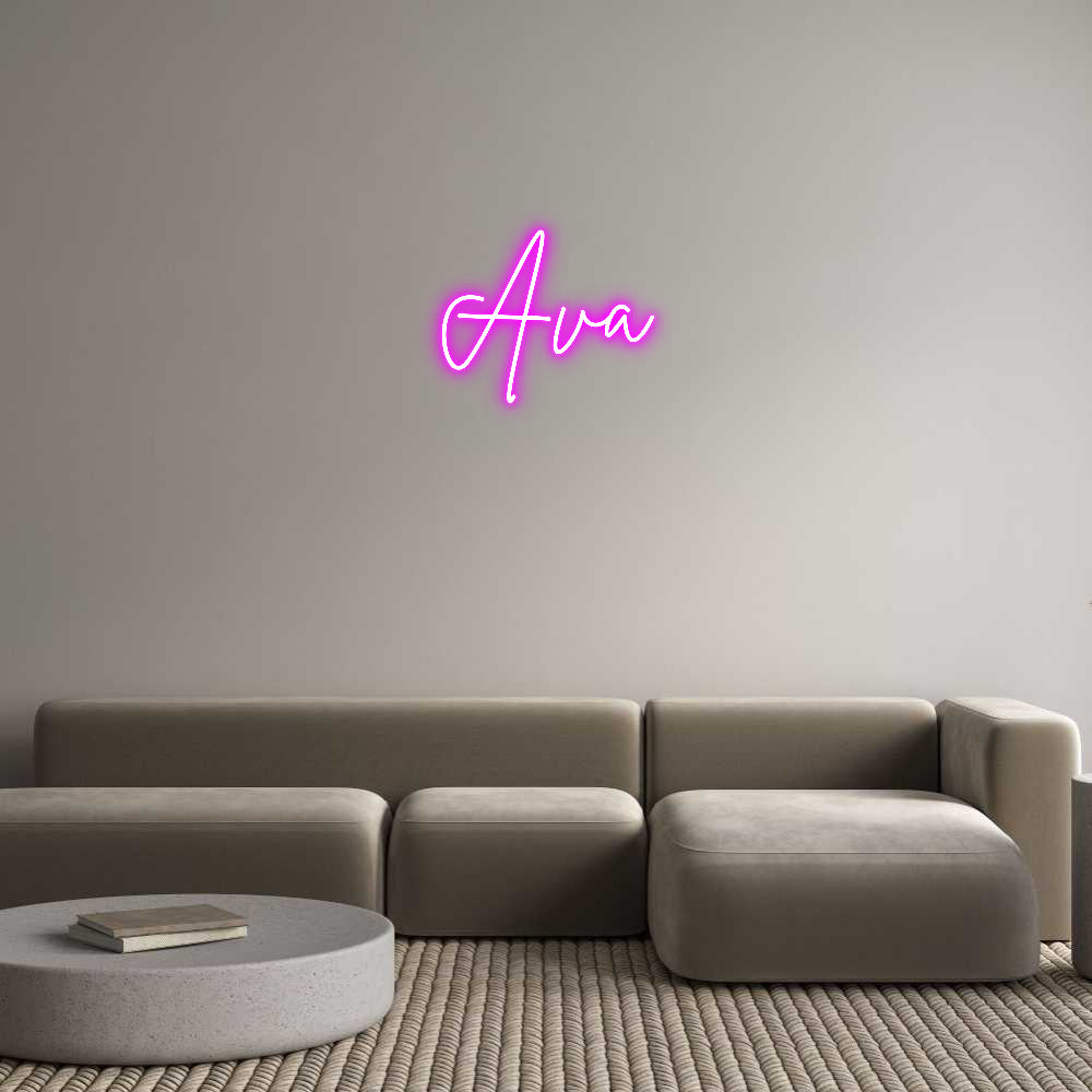 Custom Back Lit Neon Sign Online Editor Ava