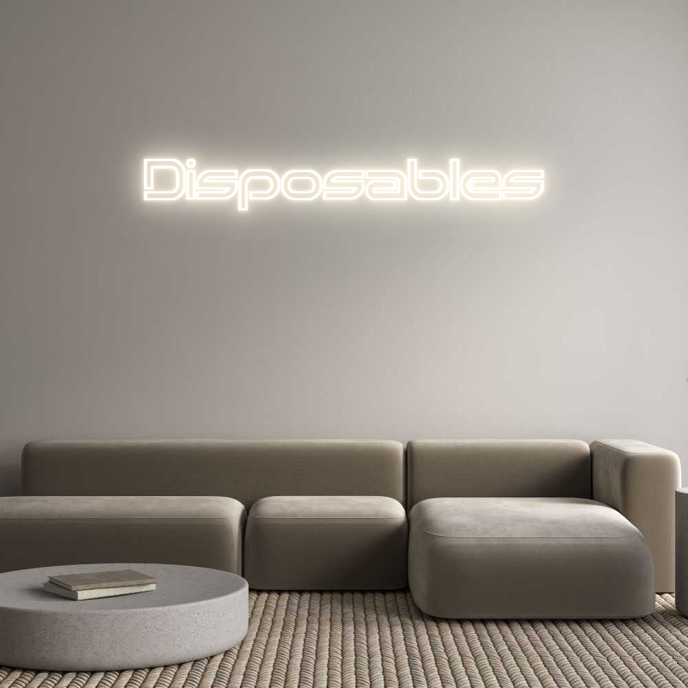 Custom Back Lit Neon Sign Online Editor Disposables