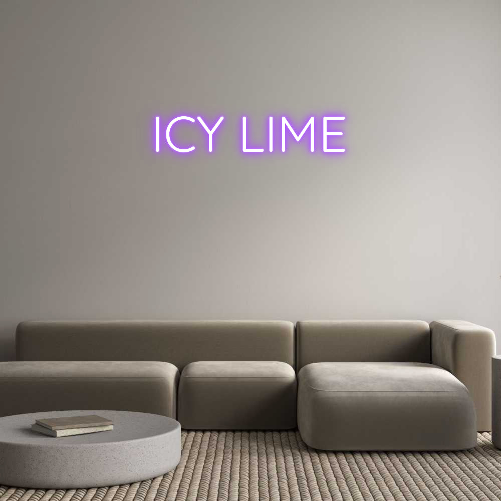 Custom Neon Sign Online Editor ICY LIME