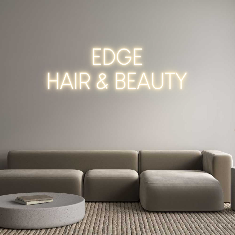 Custom Neon Sign Online Editor EDGE 
HAIR &...