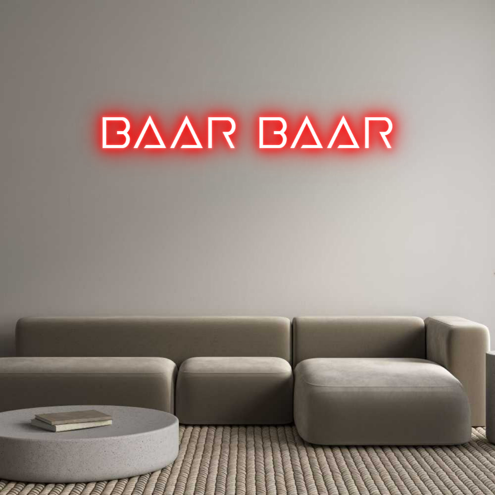 Custom Back Lit Neon Sign Online Editor Baar Baar