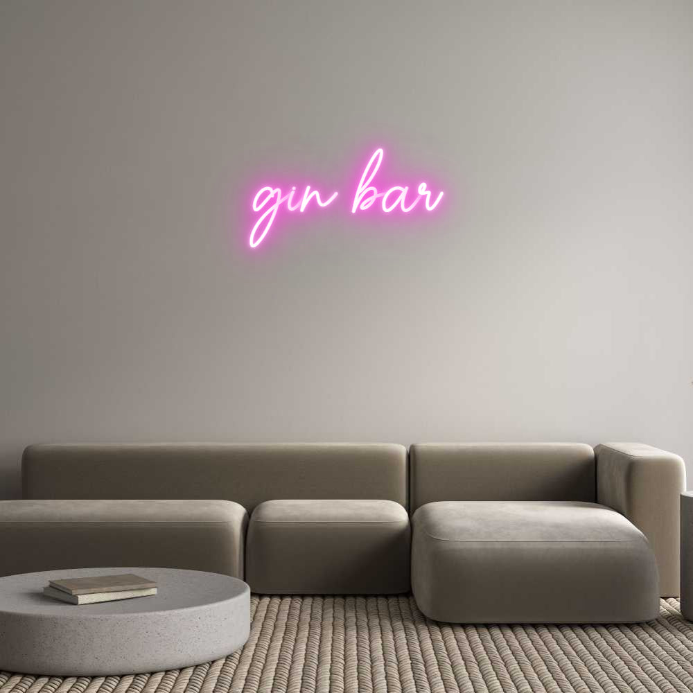 Custom Neon Sign Online Editor gin bar