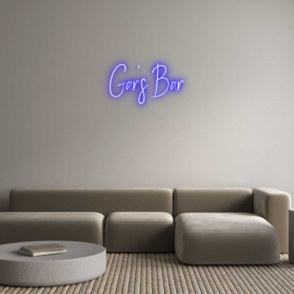 Custom Neon Sign Online Editor Gar's Bar