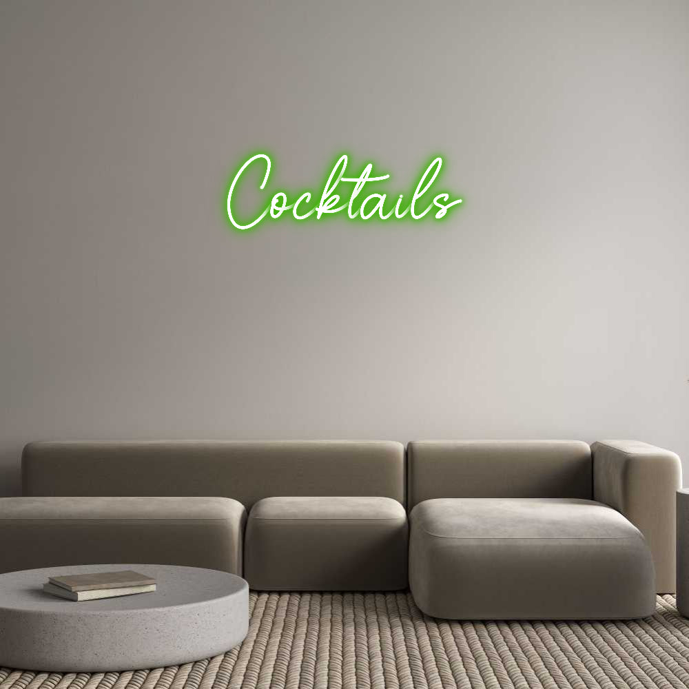 Custom Neon Sign Online Editor Cocktails