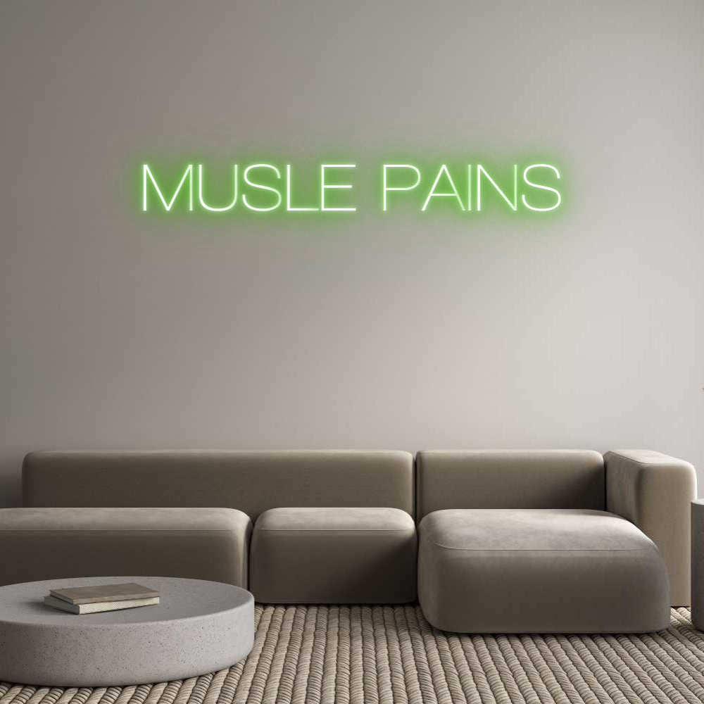 Custom Neon Sign Online Editor MUSLE PAINS