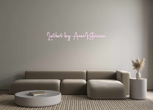Custom Neon Sign Online Editor Lashes by Ann...