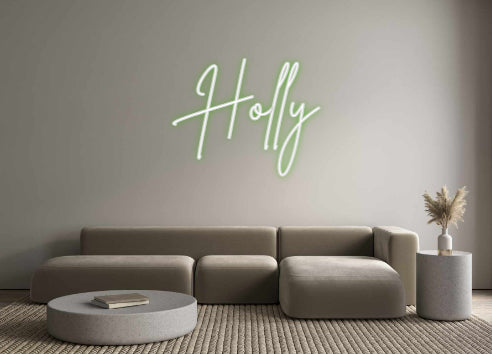 Custom Neon Sign Online Editor Holly