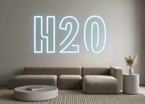 Custom Neon Sign Online Editor H2o