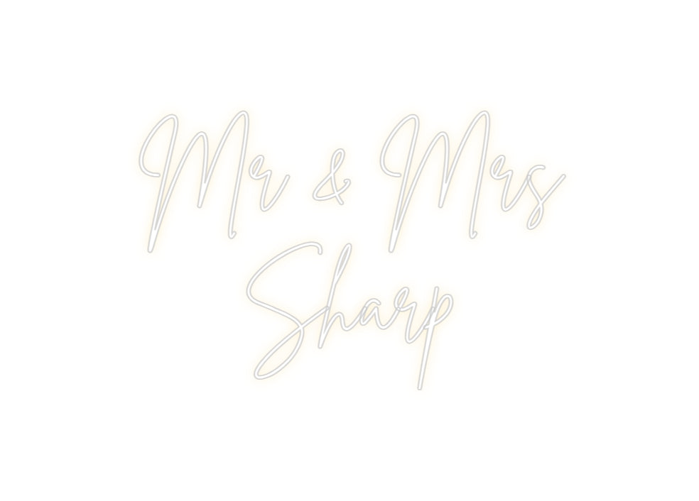 Custom Neon Sign Online Editor Mr & Mrs
Sharp