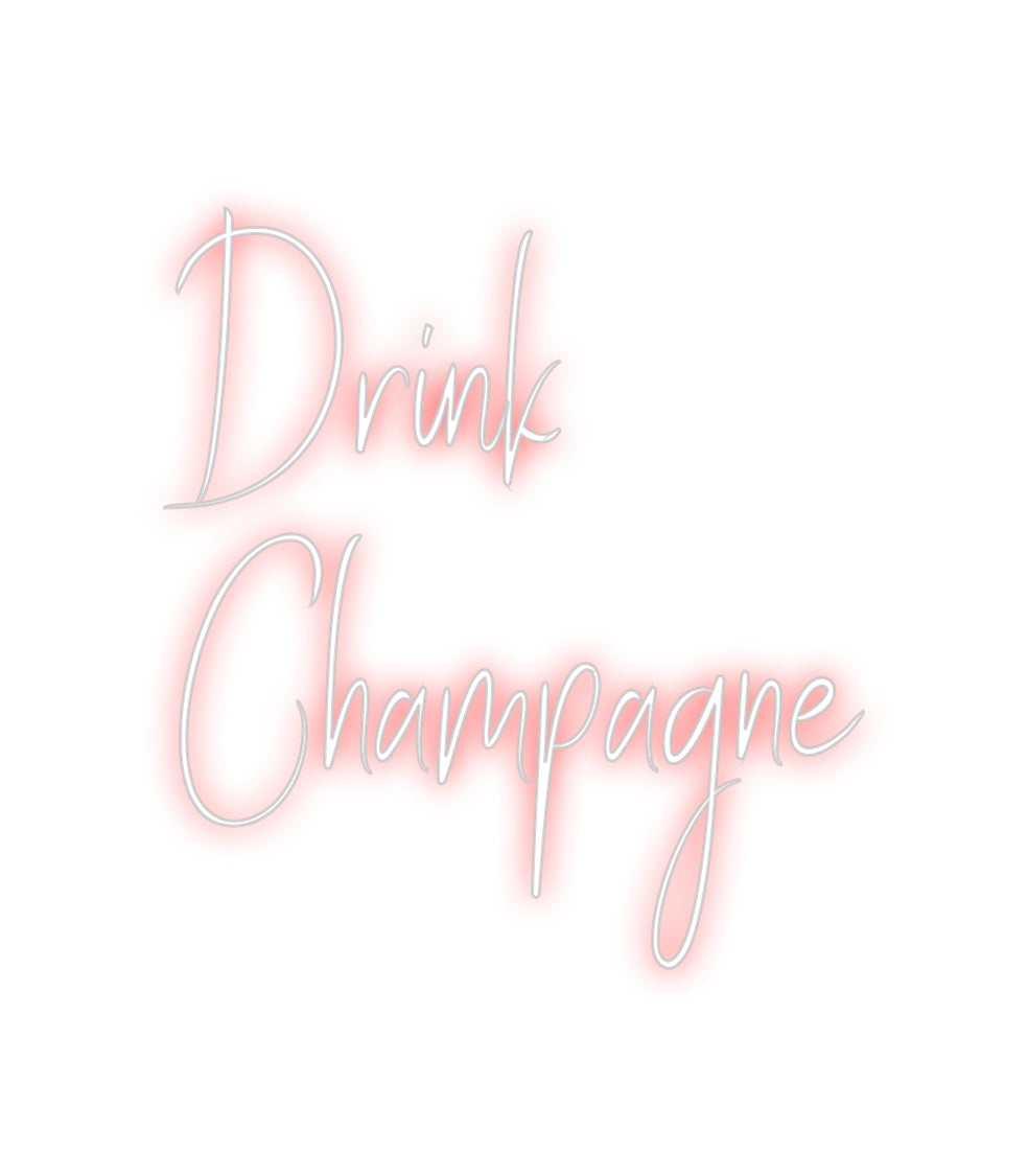 Custom Neon Sign Online Editor Drink
Champa...