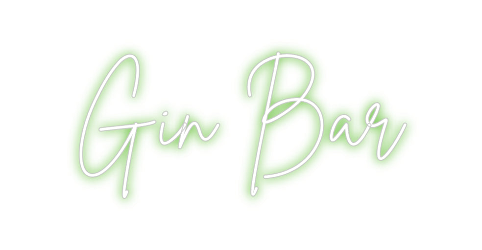 Custom Neon Sign Online Editor Gin Bar