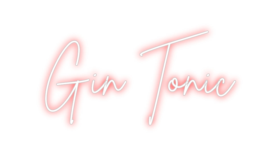 Custom Neon Sign Online Editor Gin Tonic