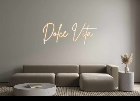 Custom Neon Sign Online Editor Dolce Vita