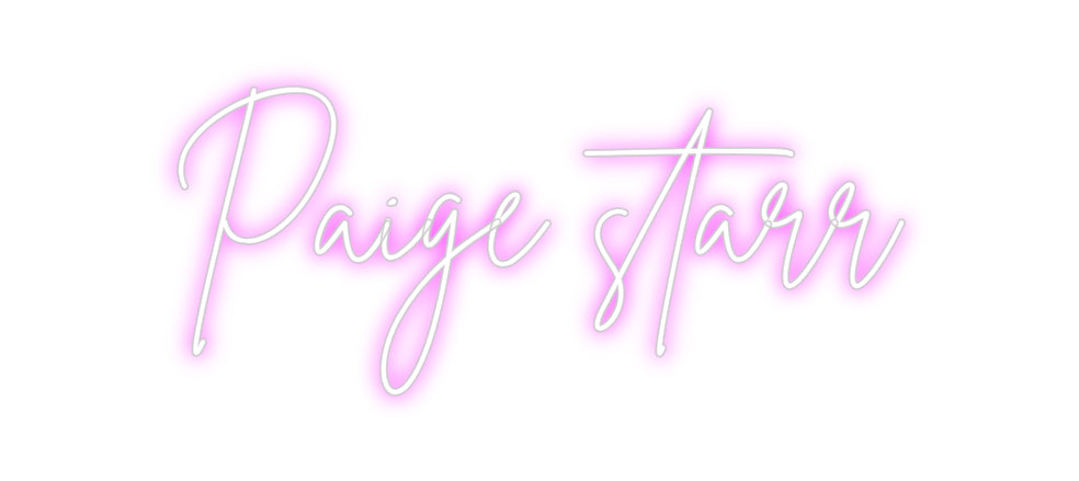 Custom Back Lit Neon Sign Online Editor Paige starr
