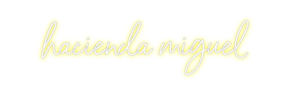 Custom Neon Sign Online Editor hacienda miguel