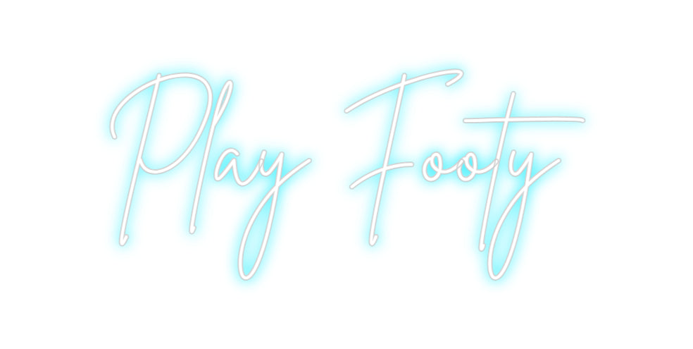 Custom Back Lit Neon Sign Online Editor Play Footy