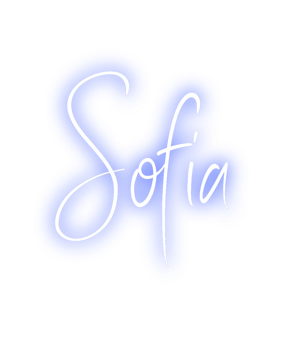 Custom Back Lit Neon Sign Online Editor Sofia