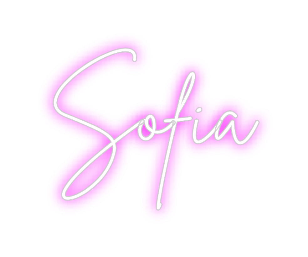 Custom Back Lit Neon Sign Online Editor Sofia
