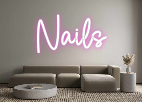 Custom Neon Sign Online Editor Nails