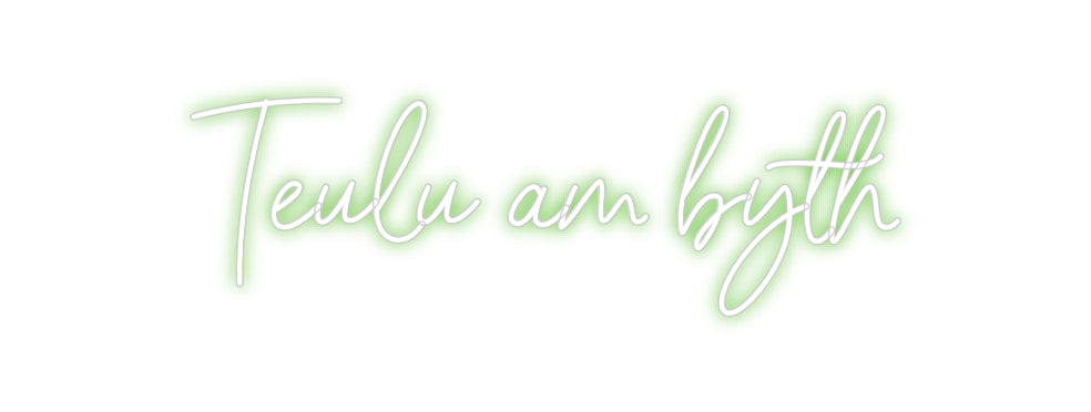 Custom Neon Sign Online Editor Teulu am byth