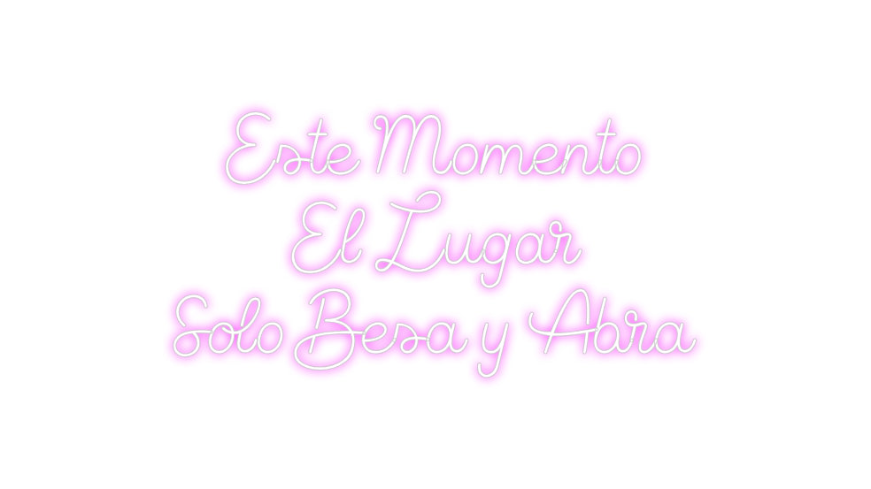 Custom Back Lit Neon Sign Online Editor Este Momento
...