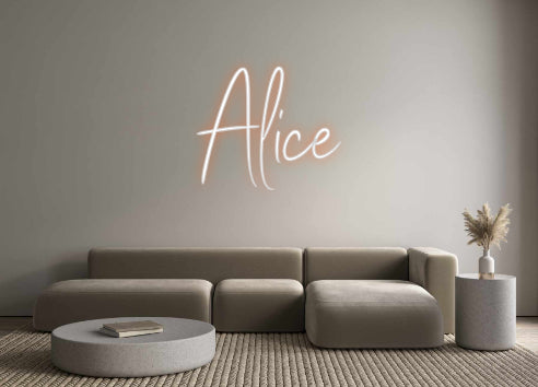 Custom Neon Sign Online Editor Alice