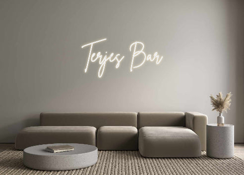 Custom Neon Sign Online Editor Terjes Bar