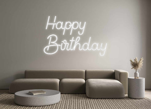 Custom Neon Sign Online Editor Happy 
     ...