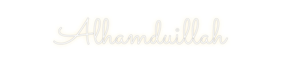 Custom Neon Sign Online Editor Alhamduillah