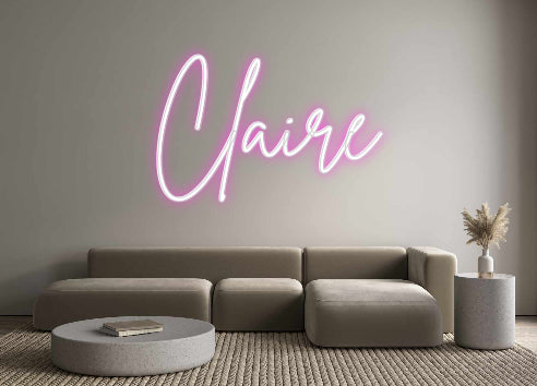Custom Neon Sign Online Editor Claire